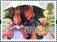 FindYourStampsValue: Great Britain (United Kingdom): Greetings, Children's Characters - Peter Rabbit, Mrs. Rabbit