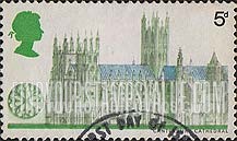 FindYourStampsValue: Great Britain (United Kingdom): British Cathedrals - Canterbury Cathedral