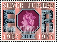 FindYourStampsValue: Great Britain (United Kingdom): 25th Anniversary of the Reign of Elizabeth II - Queen Elizabeth II