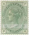 FindYourStampsValue: Great Britain (United Kingdom): Queen Victoria - One Shilling Deep Green