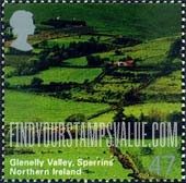 FindYourStampsValue: Great Britain (United Kingdom): Nothern Ireland Scenery - Glenelly Valley, Sperrins