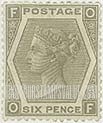 FindYourStampsValue: Great Britain (United Kingdom): Queen Victoria - Six Pence Gray