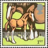 FindYourStampsValue: Great Britain (United Kingdom): Farm Animals - Clydesdale Horses