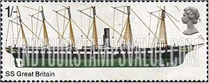 FindYourStampsValue: Great Britain (United Kingdom): British Ships - S.S. Great Britain