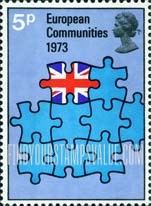 FindYourStampsValue: Great Britain (United Kingdom): Britain's Entry into the European Community - Britain as Part of European Community