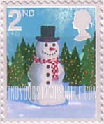 FindYourStampsValue: Great Britain (United Kingdom): Christmas - Snowman, Self-Adhesive Stamp