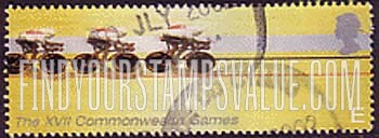 FindYourStampsValue: Great Britain (United Kingdom): 17th Commonwealth Games, Manchester - Cycling
