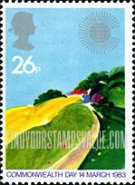 FindYourStampsValue: Great Britain (United Kingdom): Commonwealth Day - Farmland