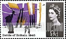 FindYourStampsValue: Great Britain (United Kingdom): 25th Anniversary of Battle of Britain - Anti-aircraft Artillery in Action