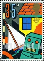 FindYourStampsValue: Great Britain (United Kingdom): Europa 1989, Children's Toys - Doll House, Boat, Robot