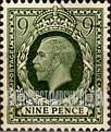 FindYourStampsValue: Great Britain (United Kingdom): King George V - Nine Pence