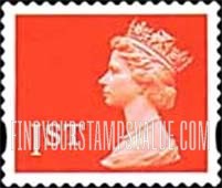 FindYourStampsValue: Great Britain (United Kingdom): Machin Definitives - Queen Elizabeth, Self-Adhesive Coil Stamp