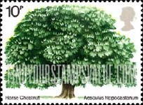 FindYourStampsValue: Great Britain (United Kingdom): British Trees - Horse Chestnut
