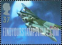 FindYourStampsValue: Great Britain (United Kingdom): Aircraft, Designers - DeHavilland Mosquito, R.E. Bishop