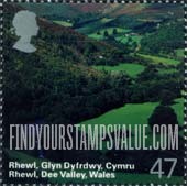 FindYourStampsValue: Great Britain (United Kingdom): Wales Scenery - Rhewl, Dee Valley