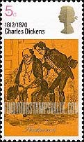 FindYourStampsValue: Great Britain (United Kingdom): Literary Anniversaries - Mr. Pickwick and Sam ("The Pickwick Papers," by Charles Dickens)