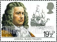 FindYourStampsValue: Great Britain (United Kingdom): Maritime Heritage - Admiral Blake, Triumph