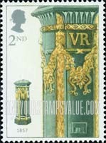 FindYourStampsValue: Great Britain (United Kingdom): Pillar Boxes, 150th Anniversary - Decorative Box, 1857