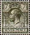 FindYourStampsValue: Great Britain (United Kingdom): King George V - Seven Pence