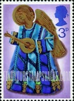 FindYourStampsValue: Great Britain (United Kingdom): Christmas - Angel with Lute