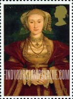 FindYourStampsValue: Great Britain (United Kingdom): King Henry VIII and His Six Wives - Anne of Cleves
