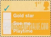 FindYourStampsValue: Great Britain (United Kingdom): Check-off Slogans - Gold Star, See Me, Playtime