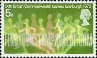 FindYourStampsValue: Great Britain (United Kingdom): 9th British Commonwealth Games - Athletics