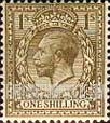 FindYourStampsValue: Great Britain (United Kingdom): King George V - One Shilling