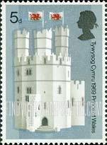 FindYourStampsValue: Great Britain (United Kingdom): Investure of Prince Charles as Prince of Wales - The Eagle Tower, Caernarvon Castle