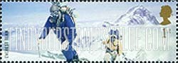 FindYourStampsValue: Great Britain (United Kingdom): Adventurers - British Mount Everest Expedition of 1953, Self-Adhesive Booklet Stamp