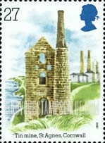 FindYourStampsValue: Great Britain (United Kingdom): Industrial Archaeology - Tin Mine