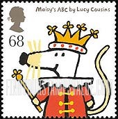 FindYourStampsValue: Great Britain (United Kingdom): Animals from Children's Books - Maisy, from Maisy's ABC, by Lucy Cousins