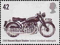 FindYourStampsValue: Great Britain (United Kingdom): Motorcycles - 1949 Vincent Black Shadow