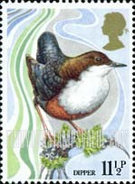 FindYourStampsValue: Great Britain (United Kingdom): British Birds - Dipper
