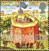 FindYourStampsValue: Great Britain (United Kingdom): Opening of Shakespeare's New Globe Theatre - The Globe