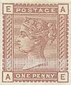 FindYourStampsValue: Great Britain (United Kingdom): Queen Victoria - One Penny Red Brown