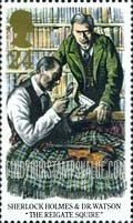 FindYourStampsValue: Great Britain (United Kingdom): Sherlock Holmes - Holmes and Doctor Watson, The Reigate Squire