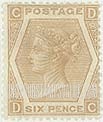 FindYourStampsValue: Great Britain (United Kingdom): Queen Victoria - Six Pence Pale Buff