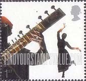 FindYourStampsValue: Great Britain (United Kingdom): Musicians and Dancers - Sitar Player and Dancer