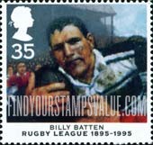 FindYourStampsValue: Great Britain (United Kingdom): Rugby League, Centenary - Billy Batten
