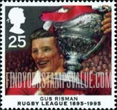 FindYourStampsValue: Great Britain (United Kingdom): Rugby League, Centenary - Gus Risman