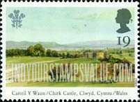 FindYourStampsValue: Great Britain (United Kingdom): Investiture of Prince of Wales, 25th Anniversary - Chirk Castle, Clwyd, Wales
