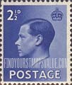 FindYourStampsValue: Great Britain (United Kingdom): Edward VIII - Two Pence Half Penny