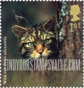 FindYourStampsValue: Great Britain (United Kingdom): Mammals - Wild Cat