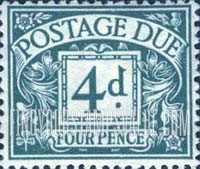 FindYourStampsValue: Great Britain (United Kingdom): Postage Due Stamps - Four Pence