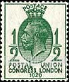 FindYourStampsValue: Great Britain (United Kingdom): Universal Postal Union, 9th Congress, and King George V