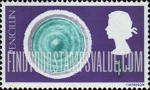 FindYourStampsValue: Great Britain (United Kingdom): British Discoveries - Penicillin mold