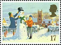 FindYourStampsValue: Great Britain (United Kingdom): Christmas - Building Snowman