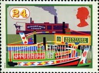 FindYourStampsValue: Great Britain (United Kingdom): British Canals, Bicentenary - Grand Junction Canal Boats