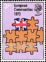 FindYourStampsValue: Great Britain (United Kingdom): Britain's Entry into the European Community - Britain as Part of European Community